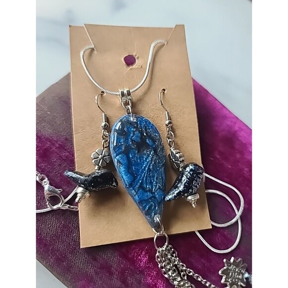 925 Multicolored Bird Themed Polymer Clay Jewelry Set, NEW - Picture 3 of 10